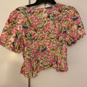 Women floral peplum top